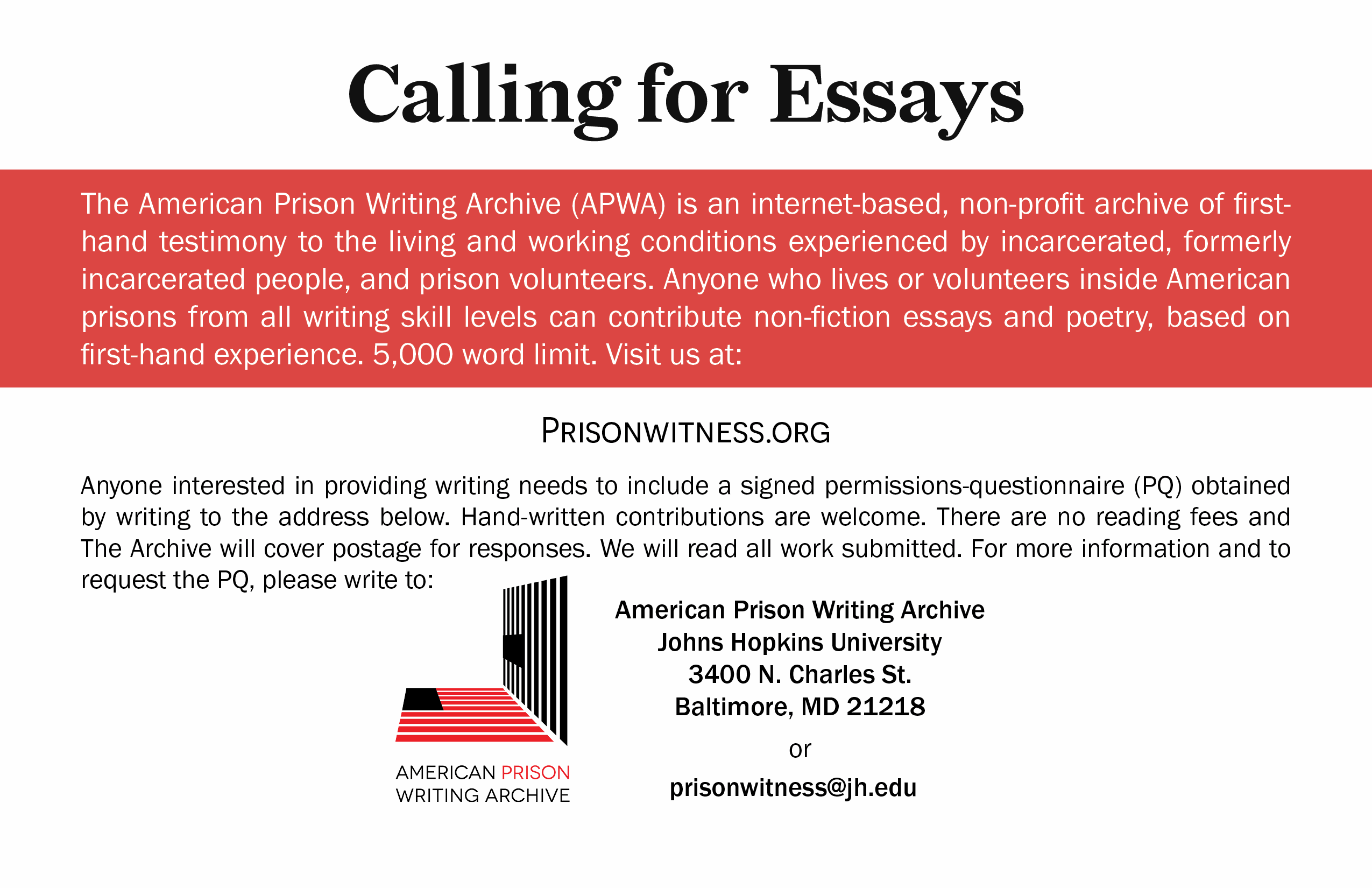 Call for Essays