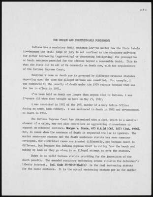 The unique and irretrievable punishment