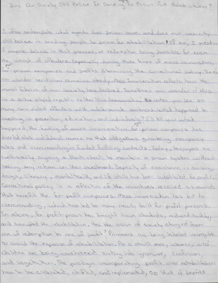 Does our society still believe in sending people to prison for rehabilitation?