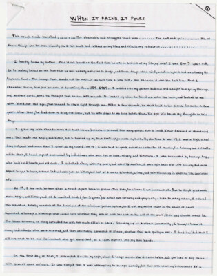 When it rains, it pours