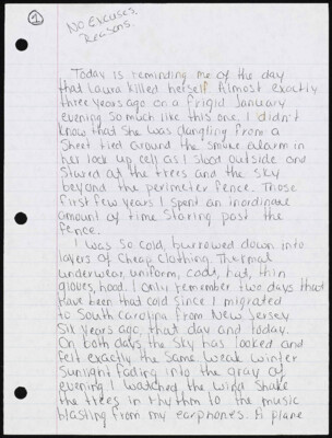 No excuses. Reasons.