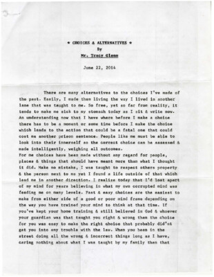 Choices and alternatives