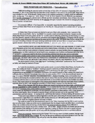 The purpose of prisons... / Introduction