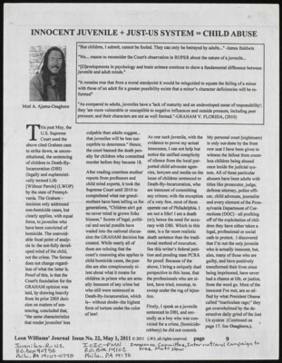 Innocent juvenile + just-us system = child abuse