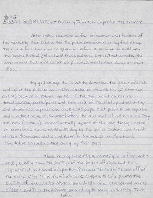 Part 2: Essay submission