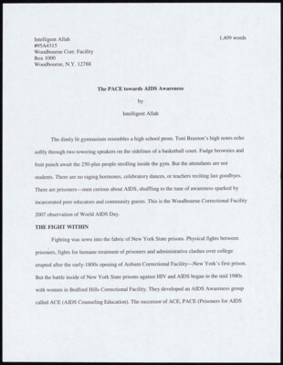 The PACE towards AIDs awareness