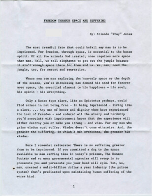 Freedom through space and suffering