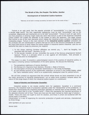 The wrath of we, the people: the softer, gentler development of industrial justice systems