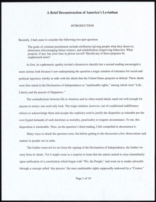 A brief deconstruction of America's leviathan