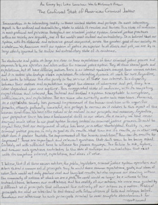 The confused state of American criminal justice