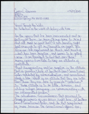 Reflection on the work of dealing with time...