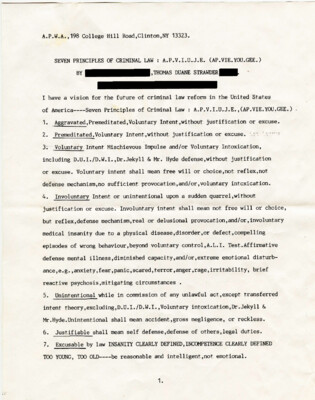 Seven principles of criminal law: A.P.V.I.U.J.E. (ap.vie.you.gee.)