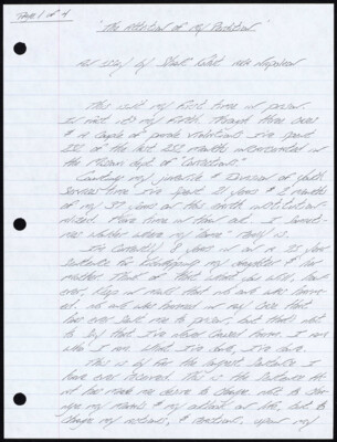 The attrition of my perdition