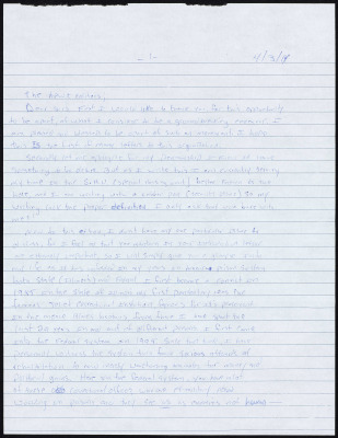 Dear sirs, first I would like