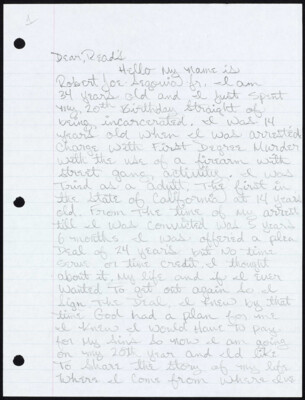 Hello my name is Robert Joe Segovia