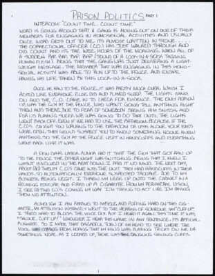 Prison politics part 1