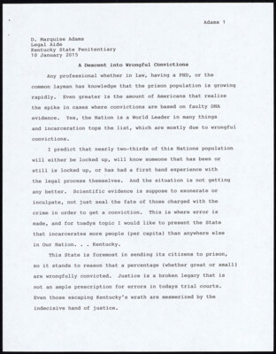 A descent into wrongful convictions