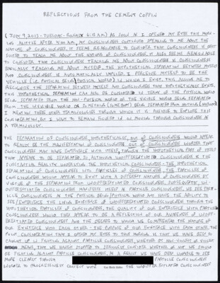 Reflections from the cement coffin July 9, 2013