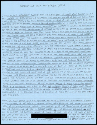 Reflections from the cement coffin July 10, 2013 - Wednesday - roughly 2:22 A.M.