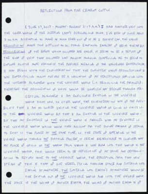 Reflections from the cement coffin June 17, 2013