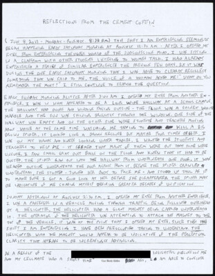 Reflections from the cement coffin July 8, 2013