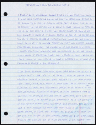 Reflections from the cement coffin June 5, 2013