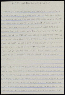 Reflections from the cement coffin July 23, 2013