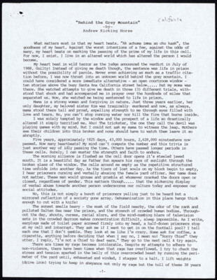 Behind the Grey Mountain