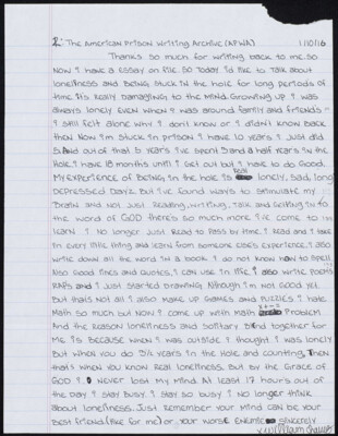 Thank's so much for writing