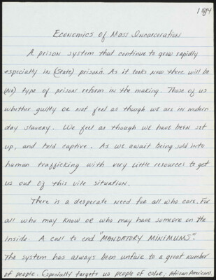 Economics of mass incarceration