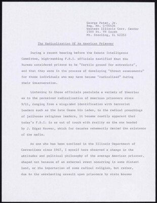 The radicalization of an American prisoner