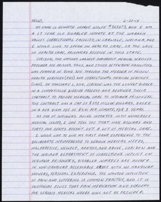 My name is Kenneth George Wolfe