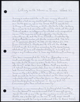 Coping with stress in prison