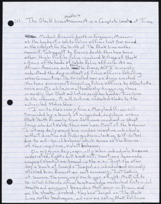 The black lives matters movement is a complete waste of time