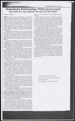 Maintaining relationships while incarcerated, our jails are ages behind the rest of the world