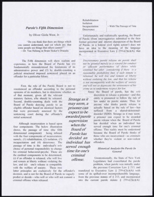 Parole's fifth dimension