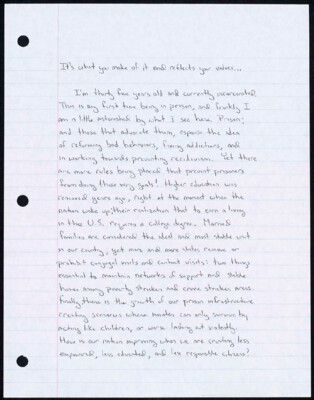 It's what you make of it and reflects your values...