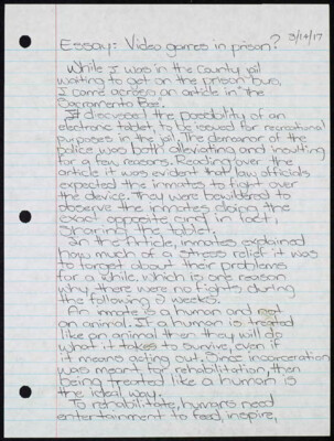 Video games in prison?