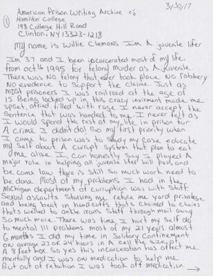 My name is Willie Clemons [2]