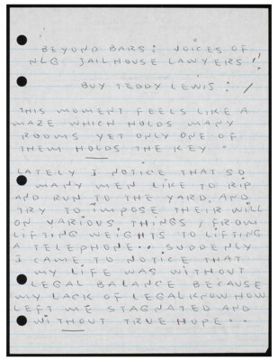 Beyond bars: Voices of NLG jailhouse lawyers