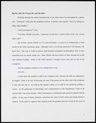 Big sis, slim the wanna-be, and the hole