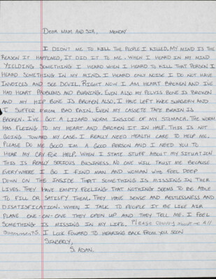 I didn't mean to kill the people I killed