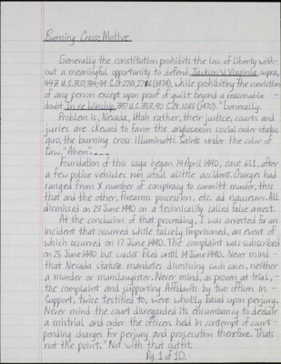 Burning cross; motive