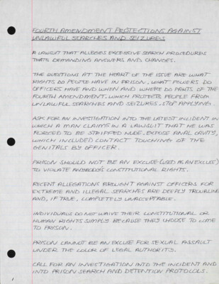 Fourth amendment protections against unlawful searches and seizures