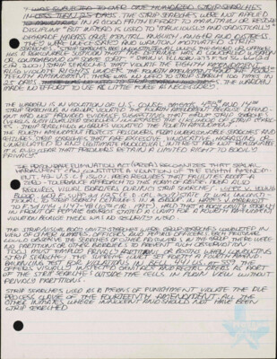 The strip searches were not applied