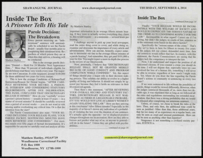 A prisoner tells his tale