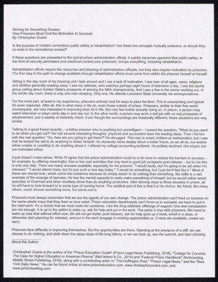 Striving for something greater: how prisoners must find the motivation to succeed