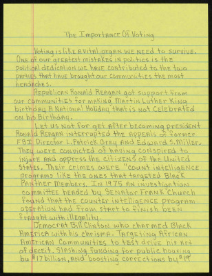 The importance of voting