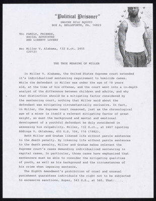 The true meaning of Miller