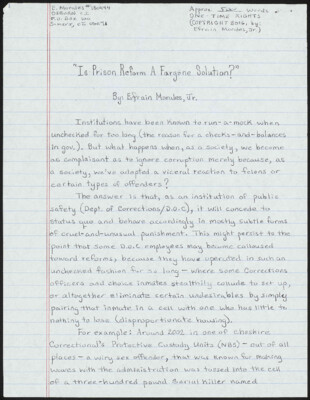 Is prison reform a fargone solution?